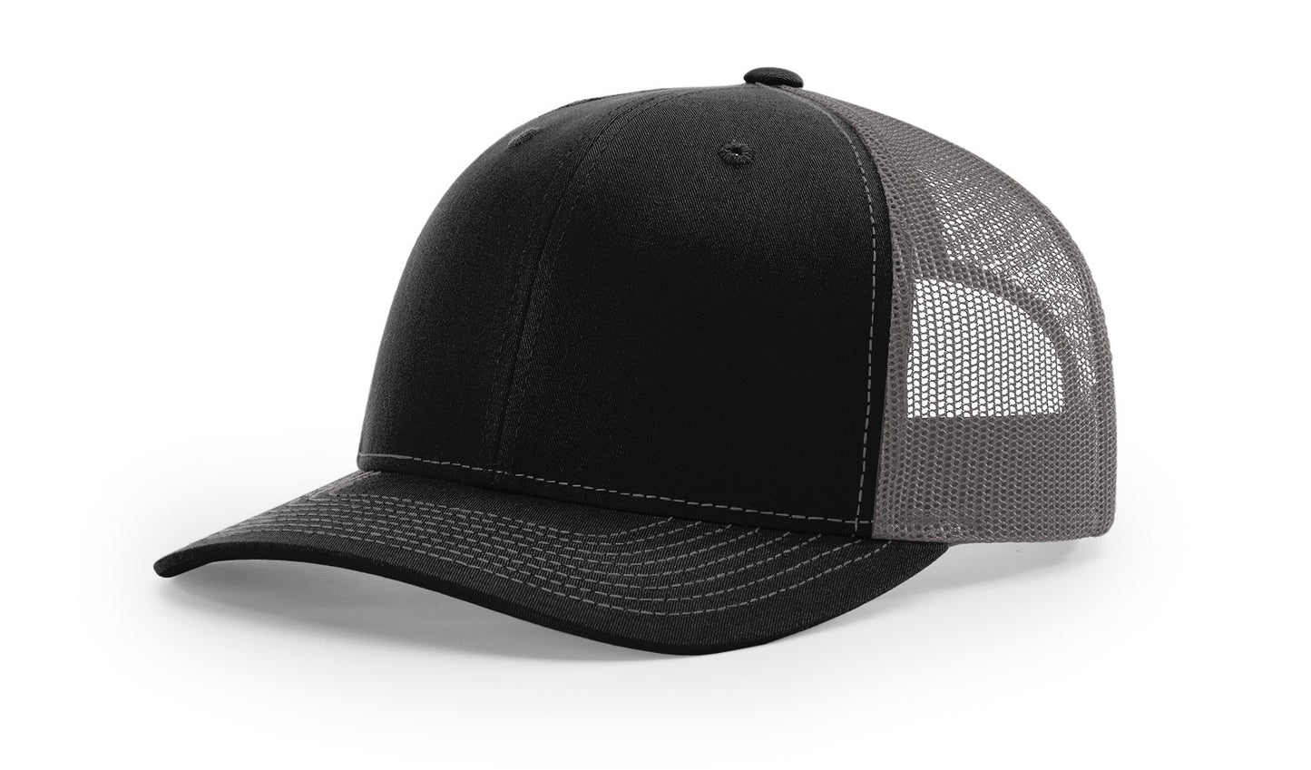 Richardson Hats 112 Trucker Hat - embroidered left panel and back
