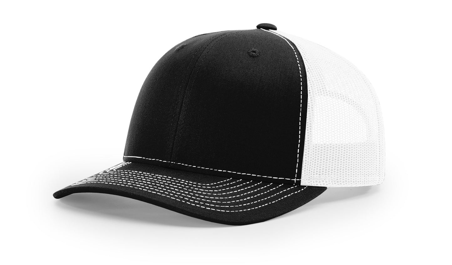 Richardson Hats 112 Trucker Hat - embroidered left panel and back