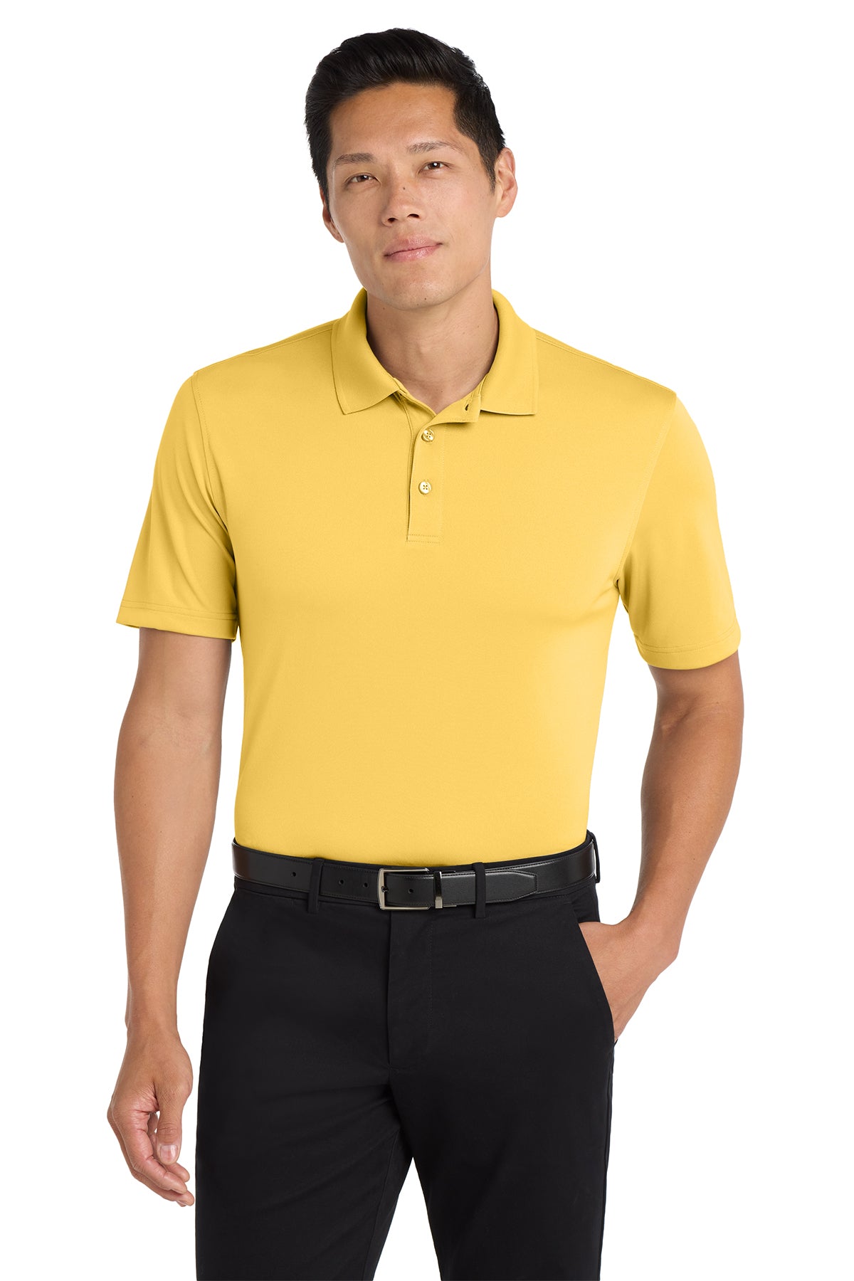Polo Shirt (Port Authority Micro Mesh K110) - embroidered left chest logo and sleeve