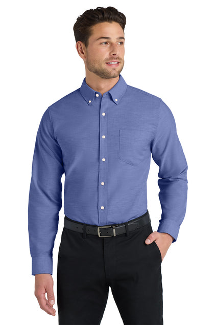 Long Sleeve Button Down Shirt (Port Authority S658) -embroidered left chest logo