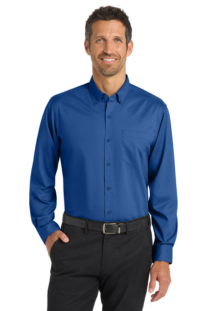 Long Sleeve Button Down Shirt (Port Authority S663) - embroidered left chest logo
