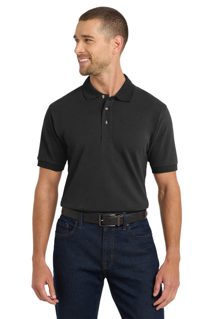 Polo Shirt (Port Authority Heavyweight Cotton K420) - embroidered left chest logo and sleeve