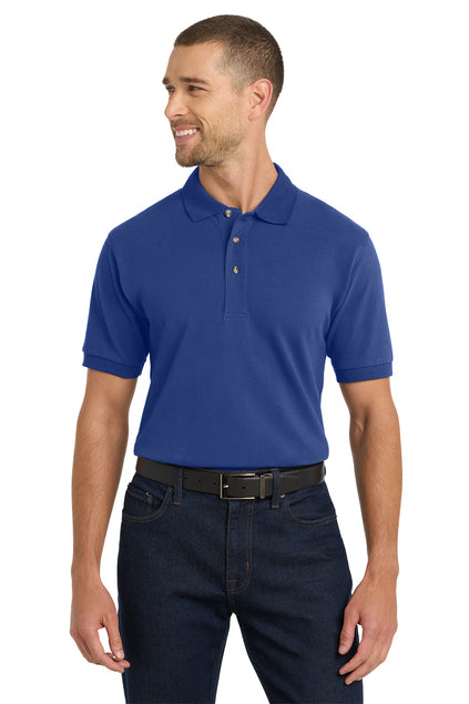 Polo Shirt (Port Authority Heavyweight Cotton K420) - embroidered left chest logo and sleeve