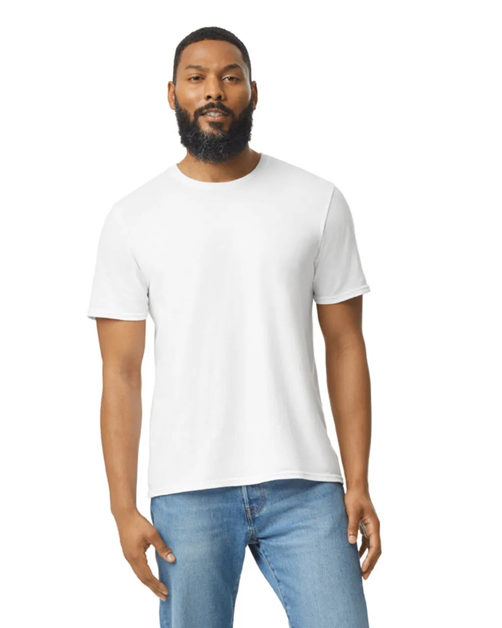 T-Shirts (Gildan 64000) - screenprint left chest logo and full back