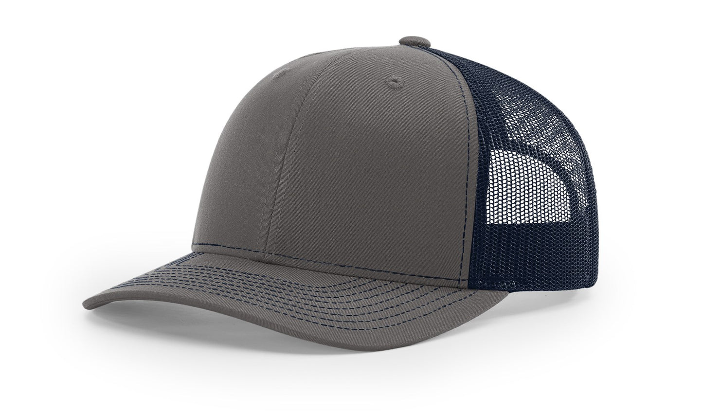 Richardson Hats 112 Trucker Hat - embroidered left panel and back