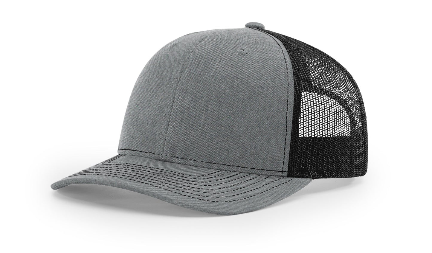 Richardson Hats 112 Trucker Hat - embroidered left panel and back