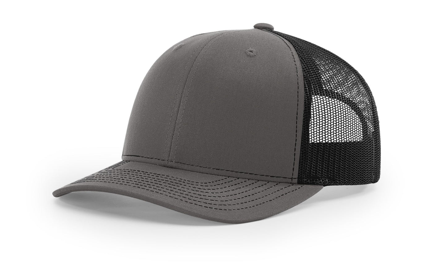 Richardson Hats 112 Trucker Hat - embroidered left panel and back